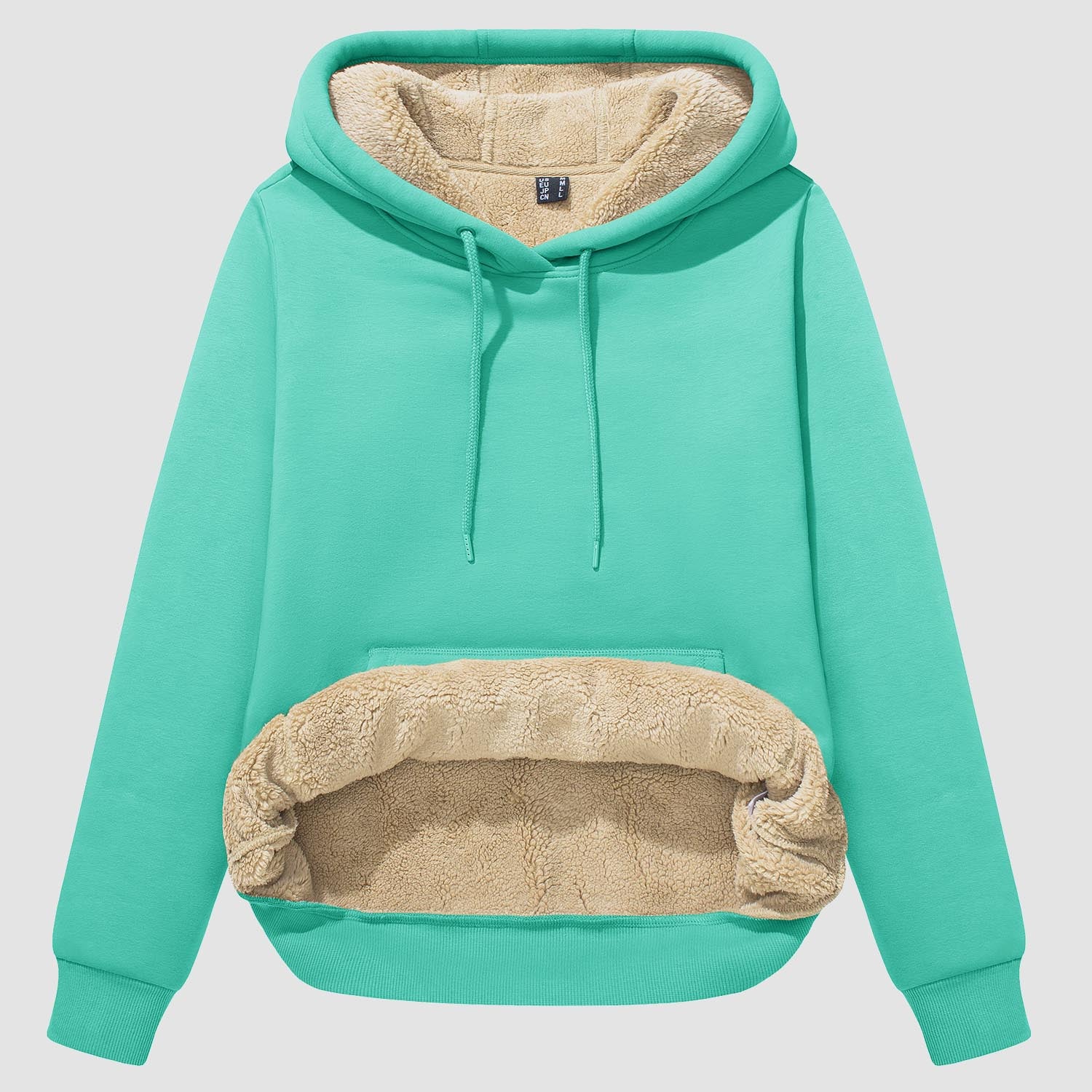 Women's Sherpa Hoodies Fleece Lined Sweatshirtst Pullover With Kanga Pocket - MAGCOMSEN