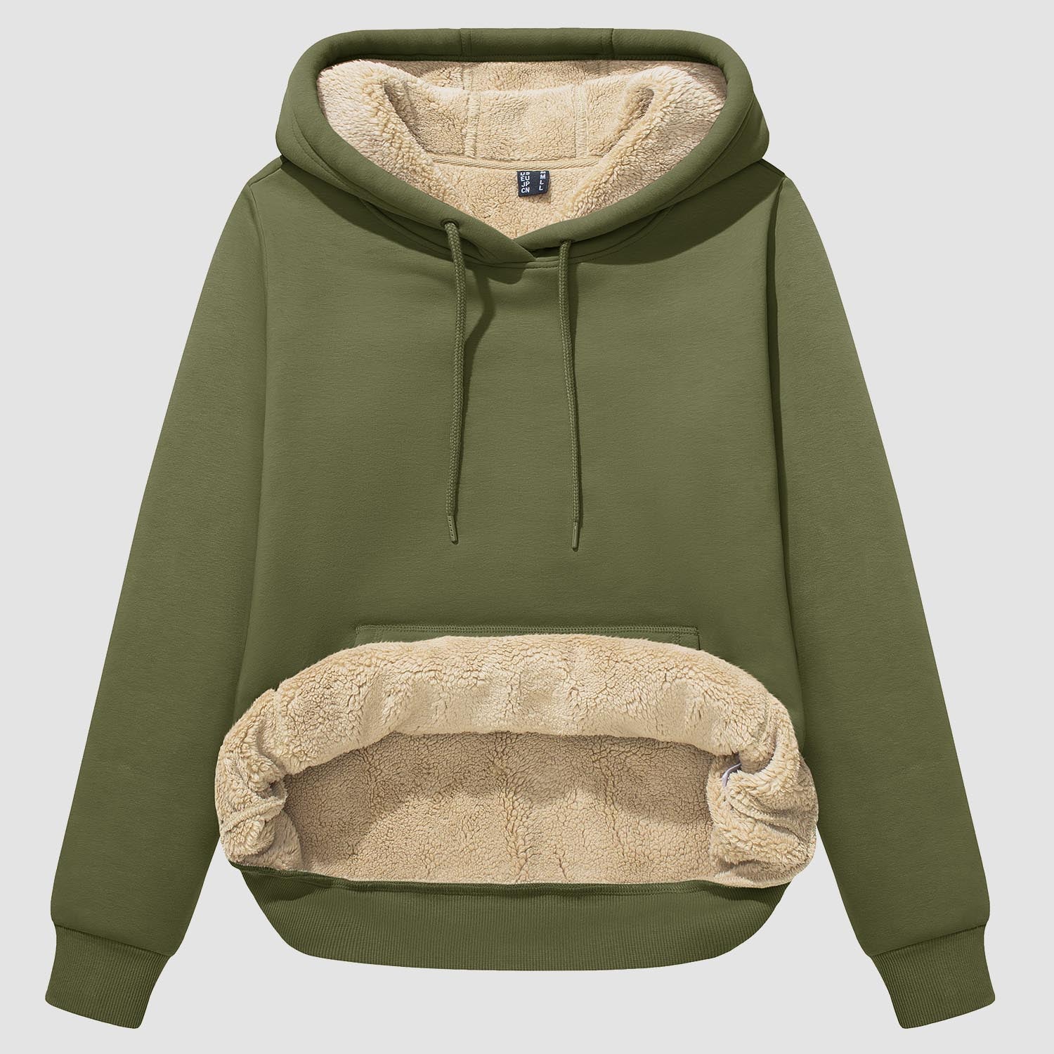 Women's Sherpa Hoodies Fleece Lined Sweatshirtst Pullover With Kanga Pocket - MAGCOMSEN