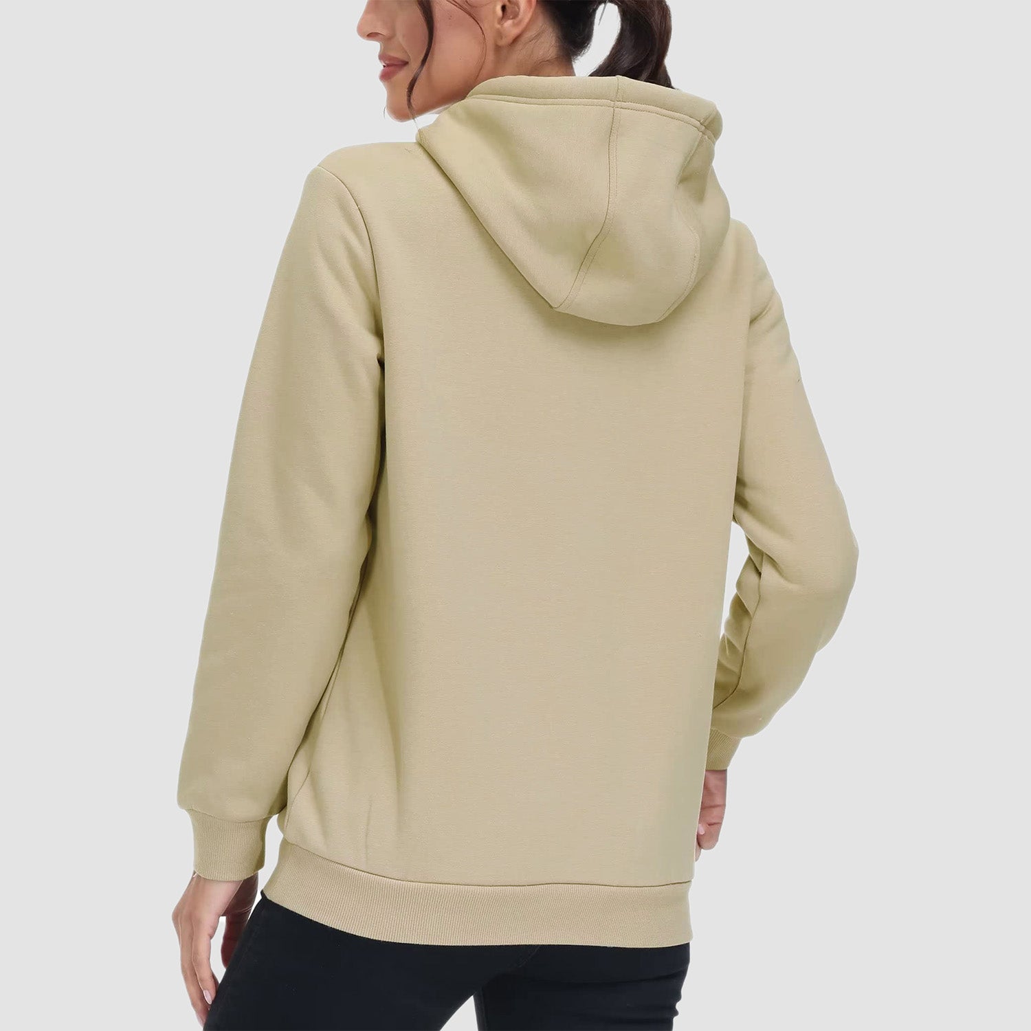 Women's Sherpa Hoodies Fleece Lined Sweatshirtst Pullover With Kanga Pocket - MAGCOMSEN