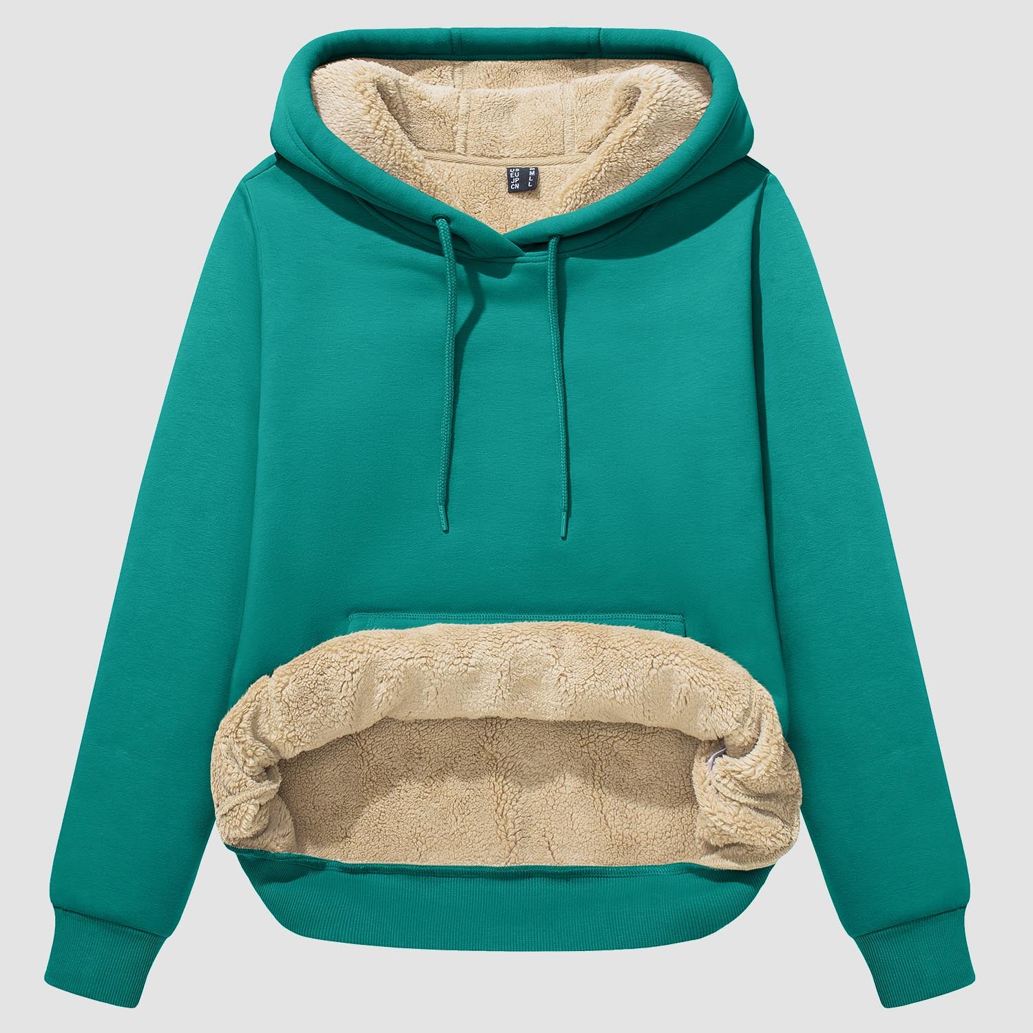 Women's Sherpa Hoodies Fleece Lined Sweatshirtst Pullover With Kanga Pocket - MAGCOMSEN