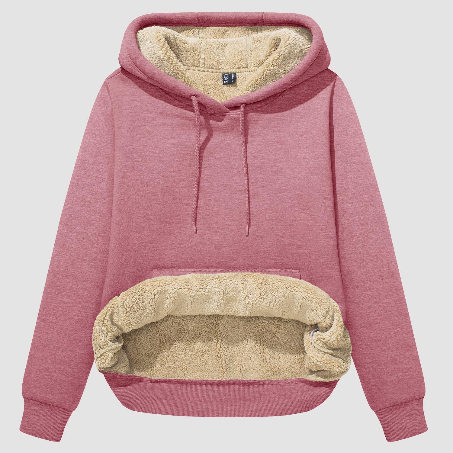 Women's Sherpa Hoodies Fleece Lined Sweatshirtst Pullover With Kanga Pocket - MAGCOMSEN